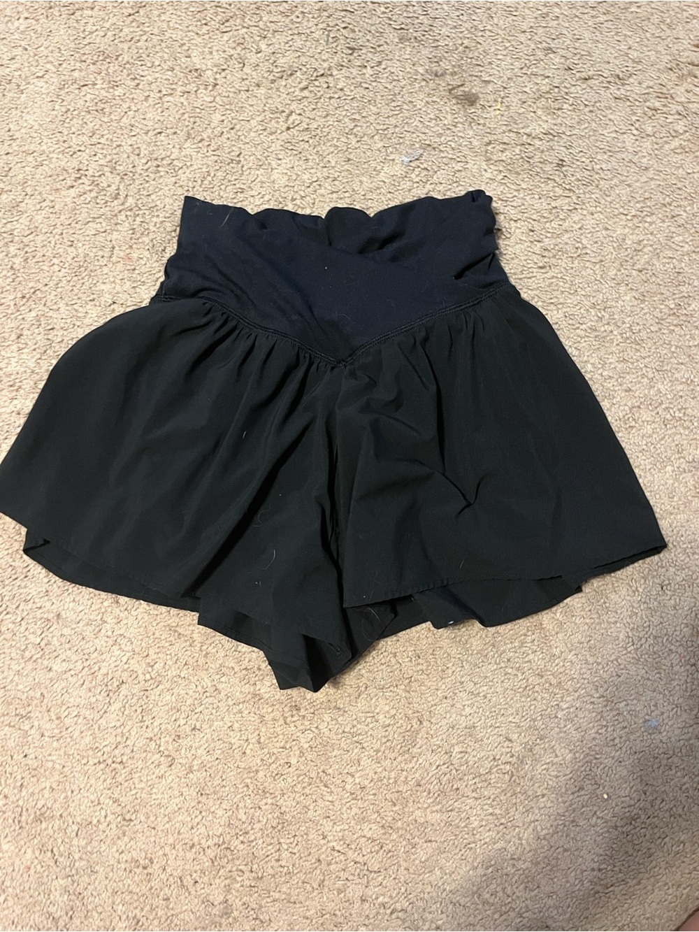 aerie Black Flared High-Waist Skort